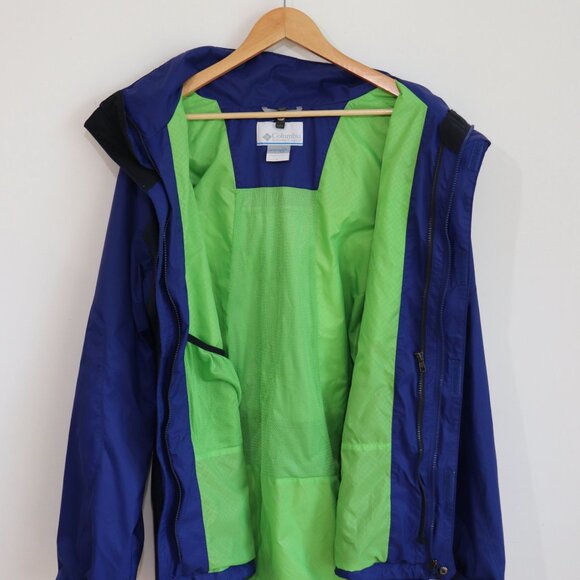 Columbia Interchange Jacket (No Liner) Blue Color Block Sz L Used - Picture 7 of 10